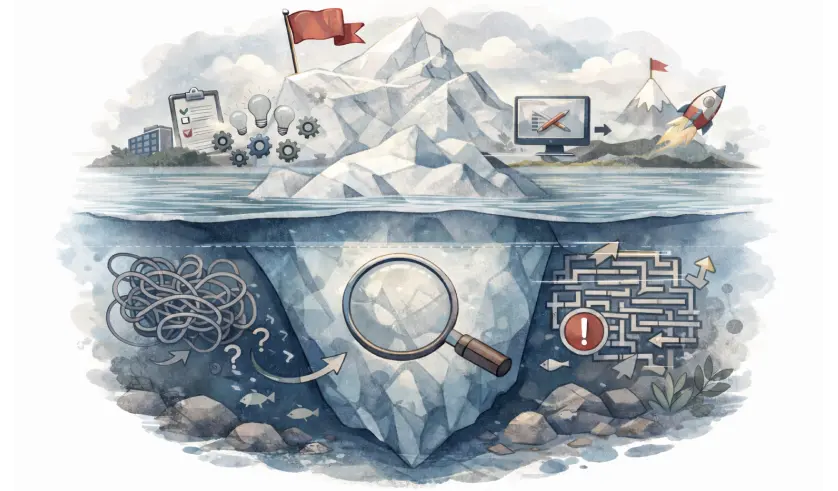 The Visible and Invisible Sides of the Design Process